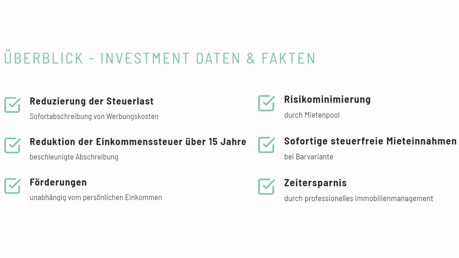 © Valuita GmbH UEBERBLICK - INVESTMENT DATEN & FAKTEN Haus E